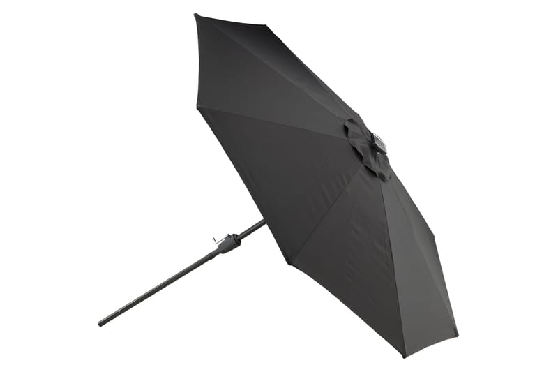 Sabal Parasol 270 cm med LED - Sort - Havemøbler - Solafskærmning - Parasoller