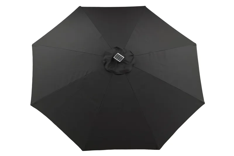 Sabal Parasol 270 cm med LED - Sort - Havemøbler - Solafskærmning - Parasoller