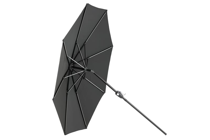 Sabal Parasol 270 cm med LED - Sort - Havemøbler - Solafskærmning - Parasoller
