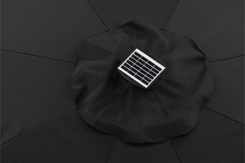 Sabal Parasol 270 cm med LED - Sort - Havemøbler - Solafskærmning - Parasoller