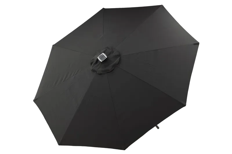 Sabal Parasol 270 cm med LED - Sort - Havemøbler - Solafskærmning - Parasoller