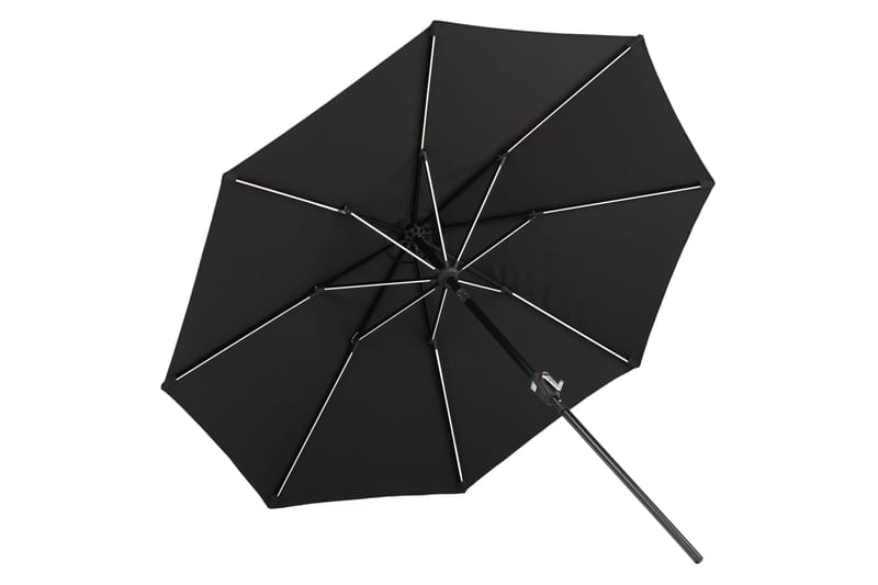 Sabal Parasol 270 cm med LED - Sort - Havemøbler - Solafskærmning - Parasoller