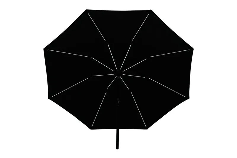 Sabal Parasol 270 cm med LED - Sort - Havemøbler - Solafskærmning - Parasoller