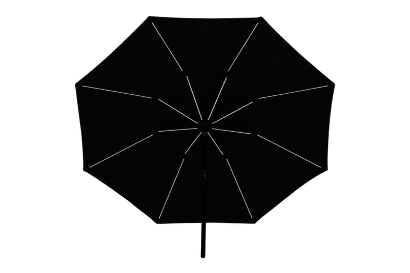 Sabal Parasol 270 cm med LED - Sort - Havemøbler - Solafskærmning - Parasoller