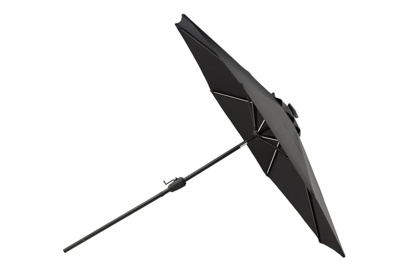 Sabal Parasol 270 cm med LED - Sort - Havemøbler - Solafskærmning - Parasoller