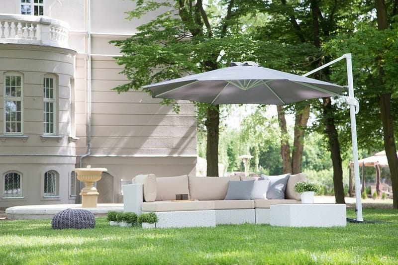Savona Parasol 241 cm - Grå - Havemøbler - Solafskærmning - Parasoller