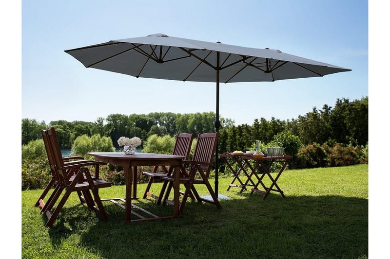 Sibilla Parasol 247 cm - Grå - Havemøbler - Solafskærmning - Parasoller