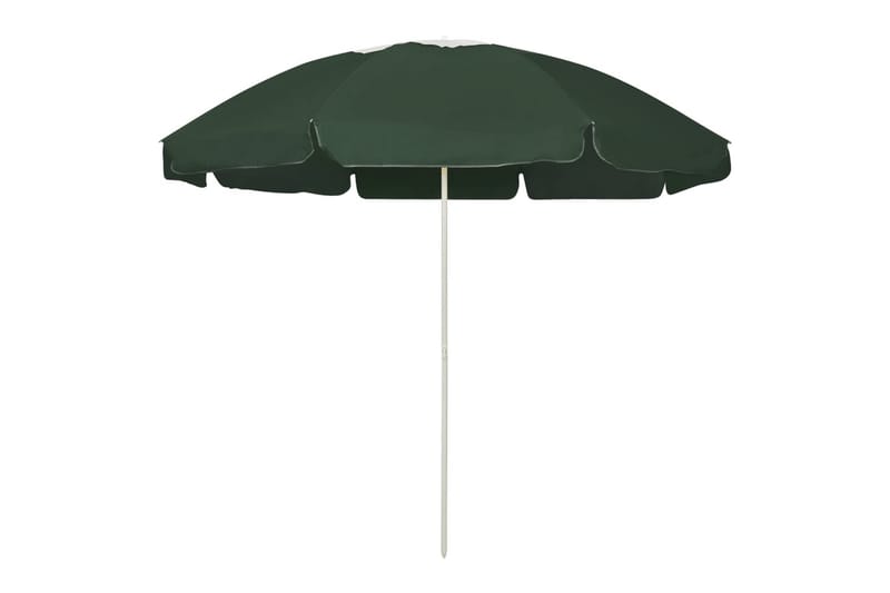 strandparasol 240 cm grøn - Grøn - Havemøbler - Solafskærmning - Parasoller - Strandparasol