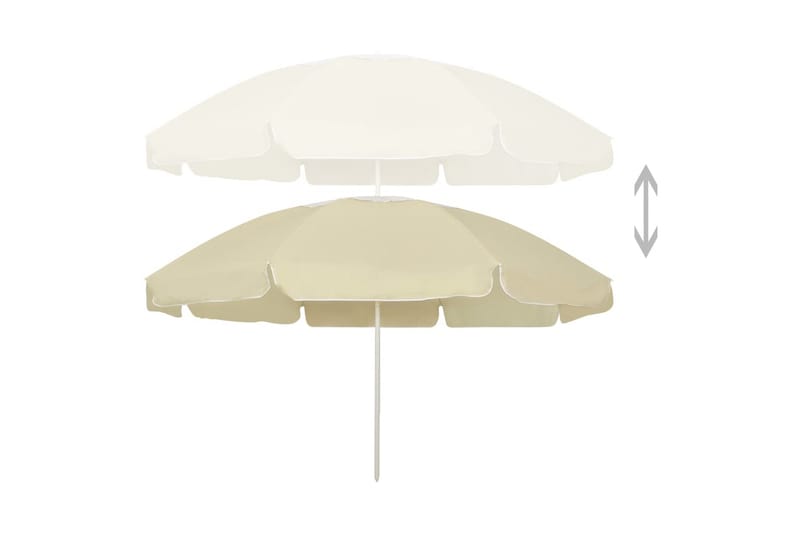 strandparasol 240 cm sandgul - Gul - Havemøbler - Solafskærmning - Parasoller - Strandparasol