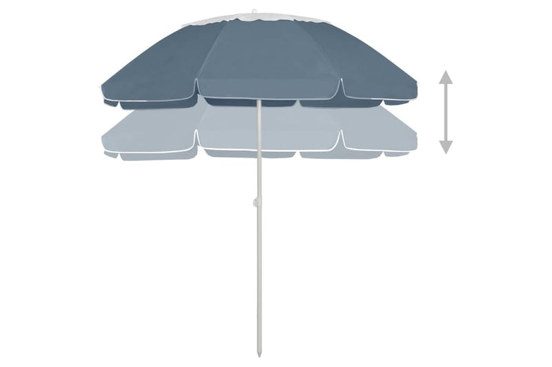 strandparasol 300 cm blå - Blå - Havemøbler - Solafskærmning - Parasoller - Strandparasol