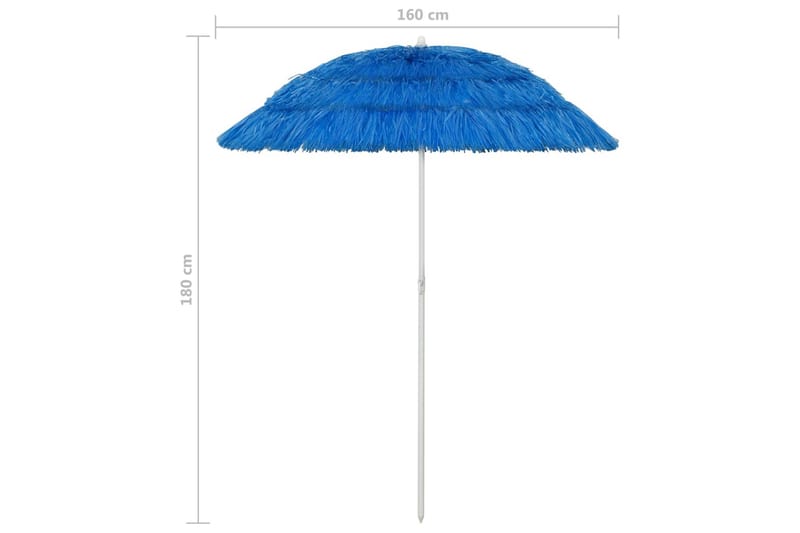 strandparasol 180 cm blå - Blå - Strandparasol