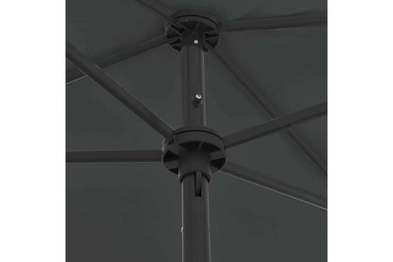 strandparasol 180x120 cm antracitgrå - Antracit - Havemøbler - Solafskærmning - Parasoller - Strandparasol