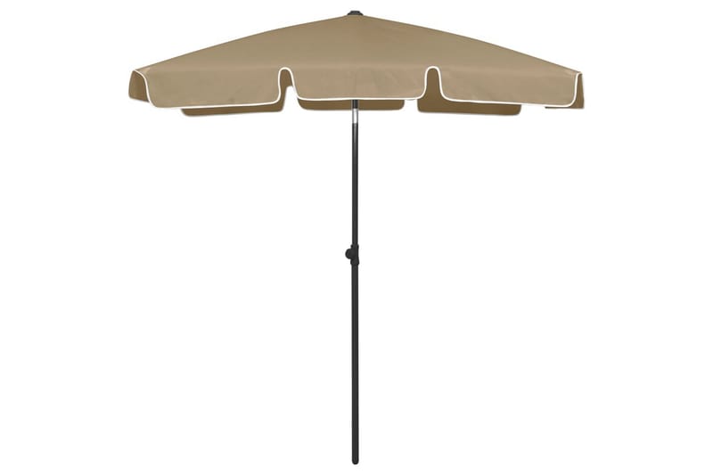 strandparasol 180x120 cm gråbrun - Gråbrun - Strandparasol