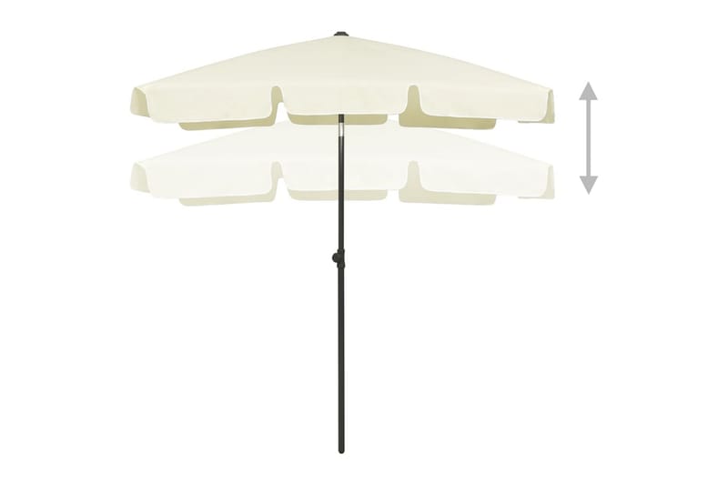 strandparasol 180x120 cm sandgul - Gul - Strandparasol