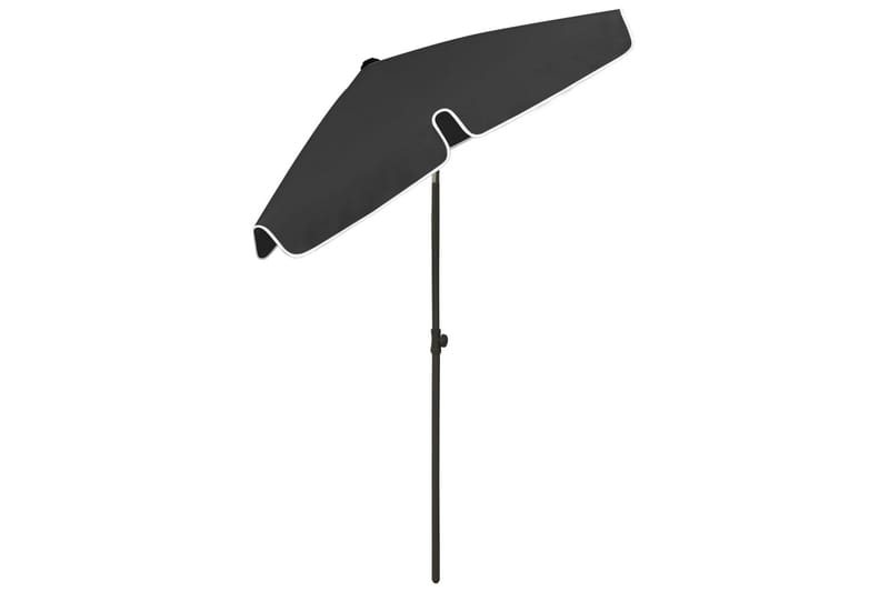 strandparasol 180x120 cm sort - Sort - Havemøbler - Solafskærmning - Parasoller - Strandparasol