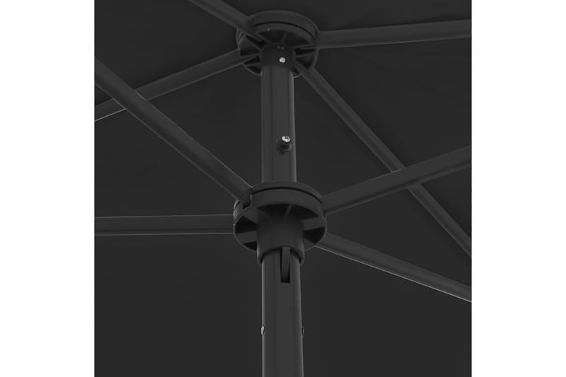 strandparasol 180x120 cm sort - Sort - Havemøbler - Solafskærmning - Parasoller - Strandparasol