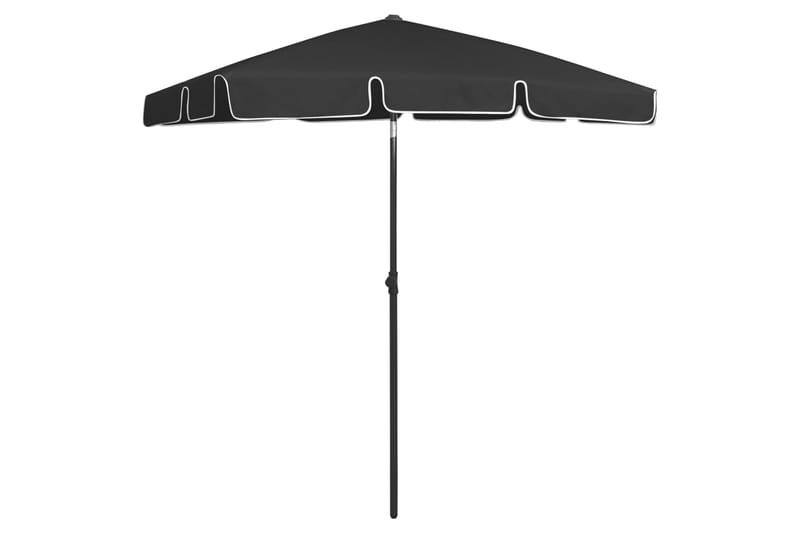 strandparasol 180x120 cm sort - Sort - Havemøbler - Solafskærmning - Parasoller - Strandparasol