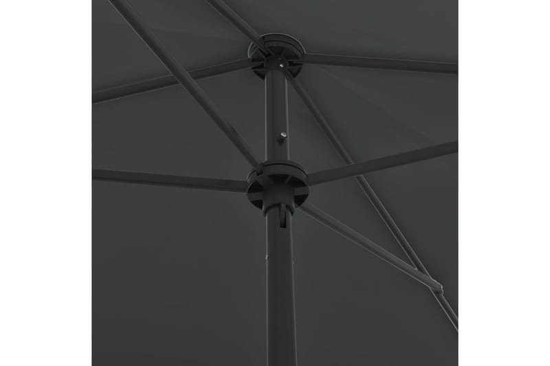 strandparasol 200x125 cm antracitgrå - Antracit - Havemøbler - Solafskærmning - Parasoller - Strandparasol