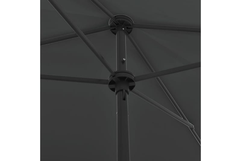 strandparasol 200x125 cm antracitgrå - Antracit - Strandparasol