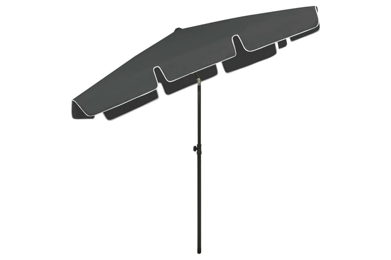 strandparasol 200x125 cm antracitgrå - Antracit - Havemøbler - Solafskærmning - Parasoller - Strandparasol