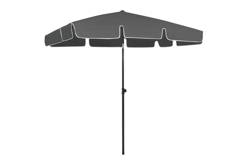 strandparasol 200x125 cm antracitgrå - Antracit - Strandparasol