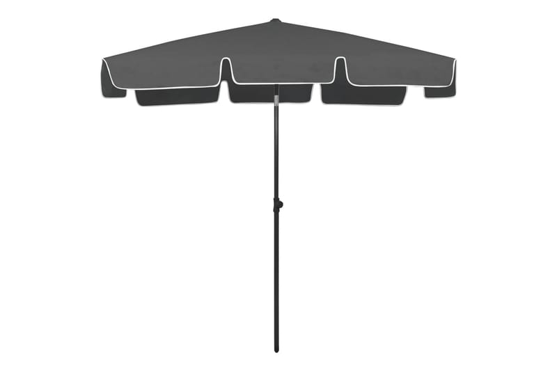 strandparasol 200x125 cm antracitgrå - Antracit - Strandparasol