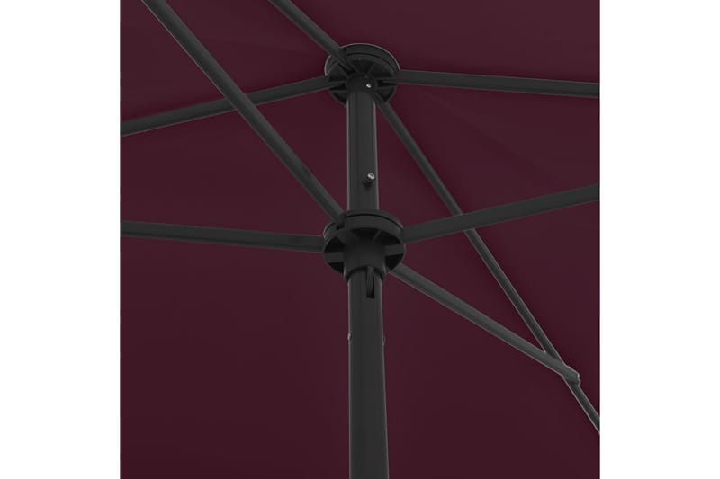 strandparasol 200x125 cm bordeauxrød - Rød - Havemøbler - Solafskærmning - Parasoller - Strandparasol