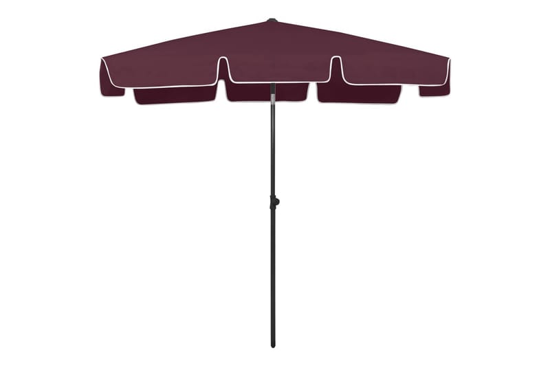 strandparasol 200x125 cm bordeauxrød - Rød - Havemøbler - Solafskærmning - Parasoller - Strandparasol