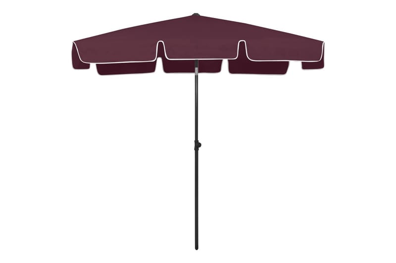 strandparasol 200x125 cm bordeauxrød - Rød - Strandparasol