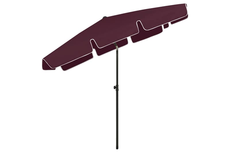 strandparasol 200x125 cm bordeauxrød - Rød - Havemøbler - Solafskærmning - Parasoller - Strandparasol