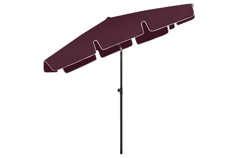 strandparasol 200x125 cm bordeauxrød - Rød - Strandparasol