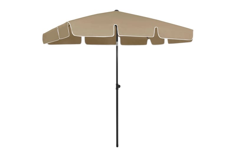 strandparasol 200x125 cm gråbrun - Gråbrun - Havemøbler - Solafskærmning - Parasoller - Strandparasol
