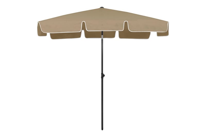 strandparasol 200x125 cm gråbrun - Gråbrun - Havemøbler - Solafskærmning - Parasoller - Strandparasol