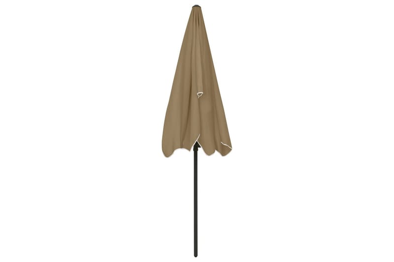 strandparasol 200x125 cm gråbrun - Gråbrun - Havemøbler - Solafskærmning - Parasoller - Strandparasol