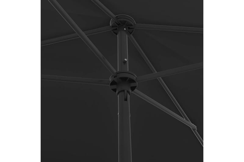 strandparasol 200x125 cm sort - Sort - Havemøbler - Solafskærmning - Parasoller - Strandparasol