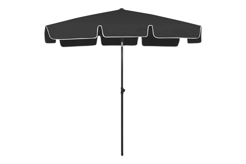 strandparasol 200x125 cm sort - Sort - Havemøbler - Solafskærmning - Parasoller - Strandparasol