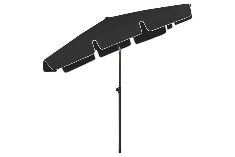 strandparasol 200x125 cm sort - Sort - Havemøbler - Solafskærmning - Parasoller - Strandparasol