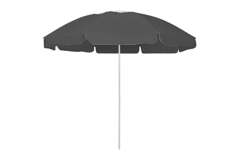 strandparasol 240 cm antracitgrå - Antracit - Havemøbler - Solafskærmning - Parasoller - Strandparasol