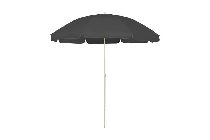 strandparasol 240 cm antracitgrå - Antracit - Havemøbler - Solafskærmning - Parasoller - Strandparasol