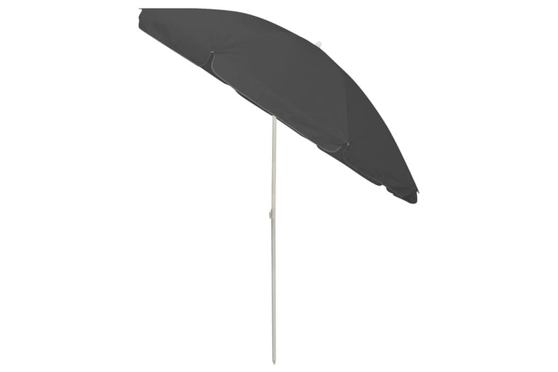 strandparasol 240 cm antracitgrå - Antracit - Havemøbler - Solafskærmning - Parasoller - Strandparasol