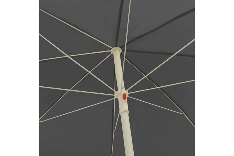 strandparasol 240 cm antracitgrå - Antracit - Havemøbler - Solafskærmning - Parasoller - Strandparasol