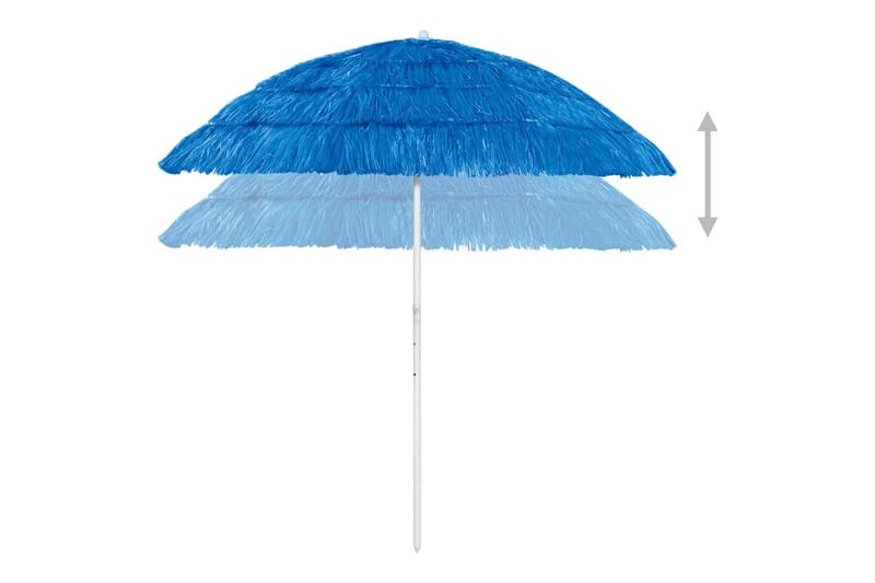 strandparasol 240 cm blå - Blå - Strandparasol