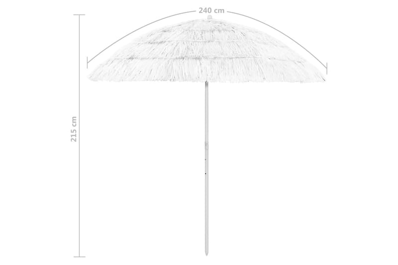 strandparasol 240 cm hvid - Hvid - Havemøbler - Solafskærmning - Parasoller - Strandparasol