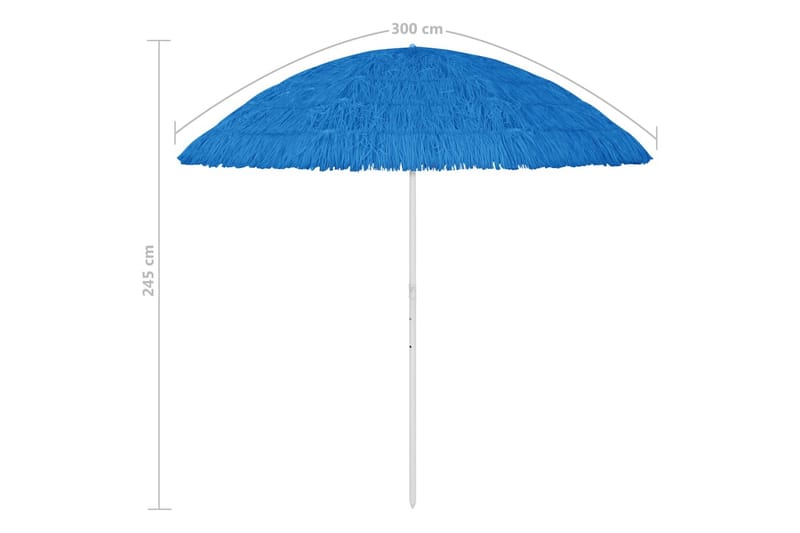 strandparasol 300 cm blå - Blå - Havemøbler - Solafskærmning - Parasoller - Strandparasol