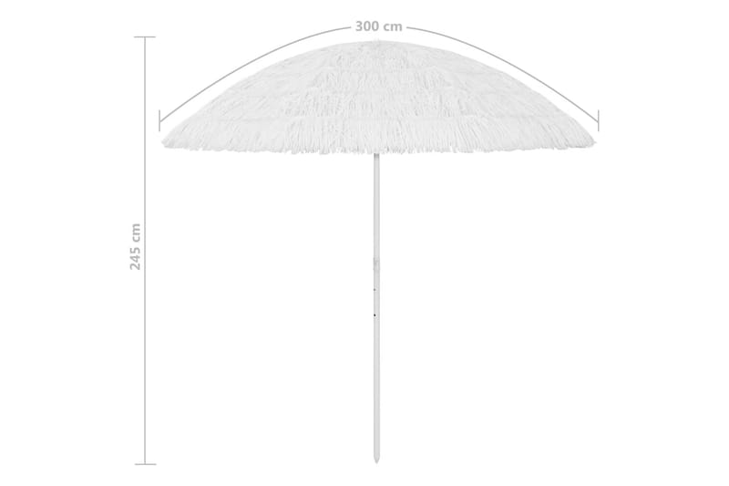 strandparasol 300 cm hvid - Hvid - Strandparasol