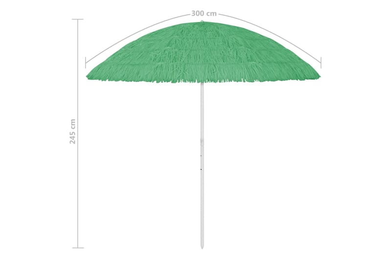 strandparasol 300 grøn - Grøn - Havemøbler - Solafskærmning - Parasoller - Strandparasol