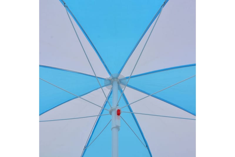 Strandparasol/Strandtelt 180 cm Stof Blå Og Hvid - Flerfarvet - Strandparasol