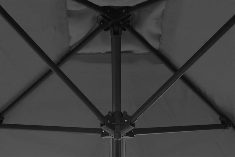 Udendørs Parasol Med Stålstang 250 X 250 Cm Antracitgrå - Grå - Havemøbler - Solafskærmning - Parasoller