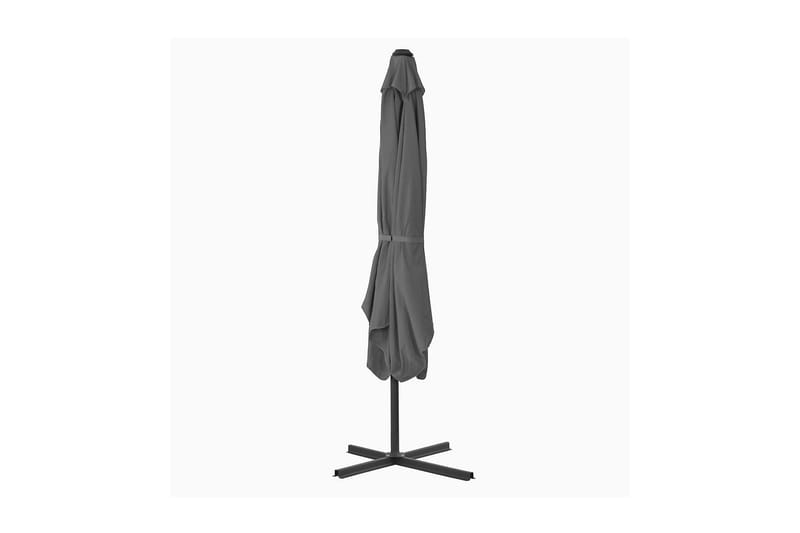 Udendørs Parasol Med Stålstang 250 X 250 Cm Antracitgrå - Grå - Havemøbler - Solafskærmning - Parasoller