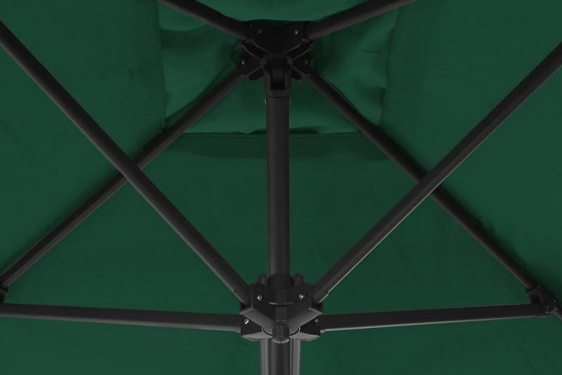 Udendørs Parasol Med Stålstang 250 X 250 Cm Grøn - Grøn - Havemøbler - Solafskærmning - Parasoller